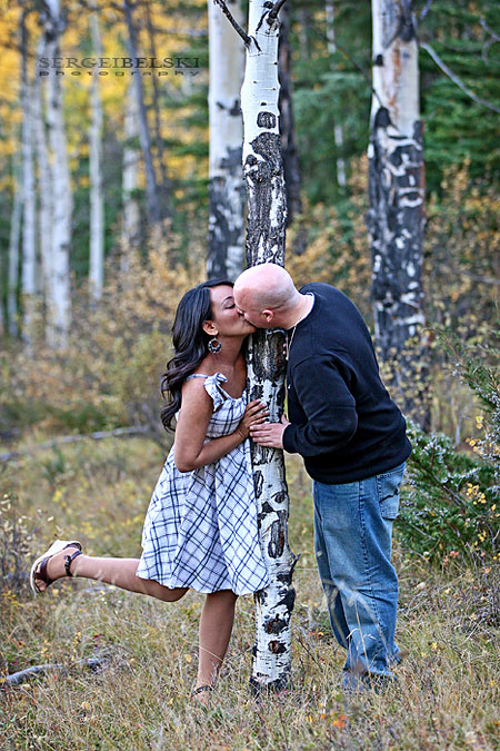 calgary wedding photographer engagement photo shoot  in banff