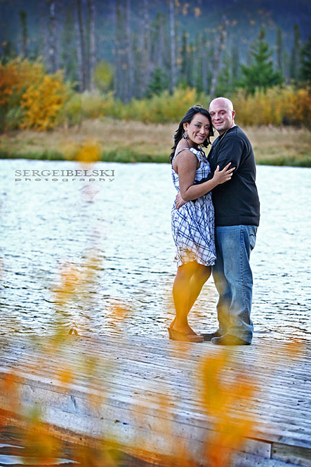 calgary wedding photographer engagement photo shoot  in banff