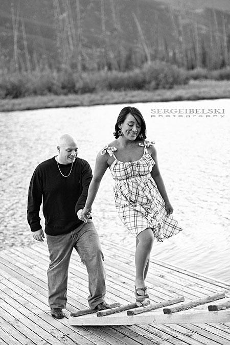 calgary wedding photographer engagement photo shoot  in banff