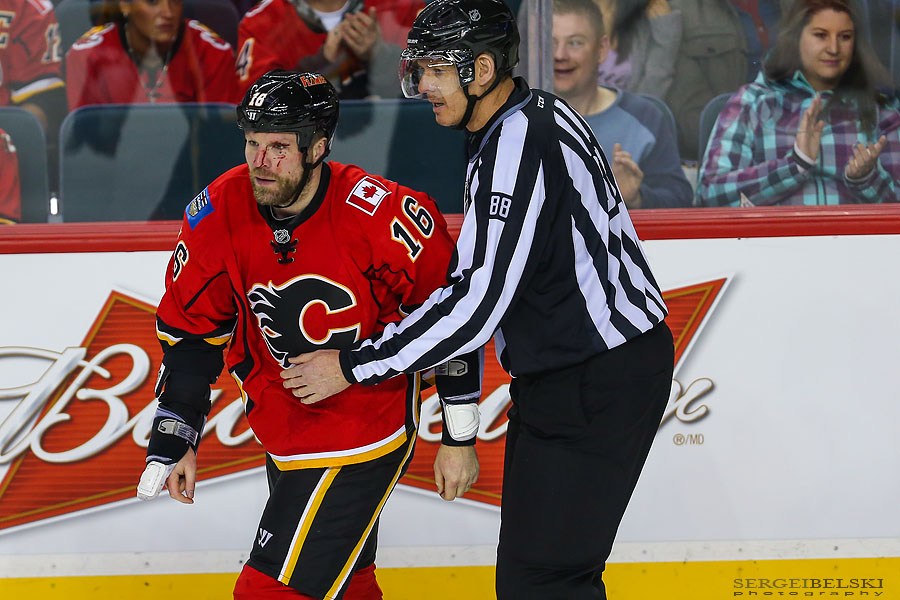 nhl hockey calgary flames vs colorado avalanche sergei belski photo