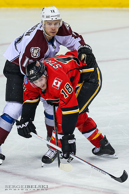 nhl hockey calgary flames vs colorado avalanche sergei belski photo