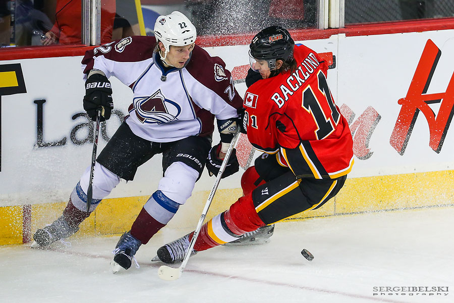 nhl hockey calgary flames vs colorado avalanche sergei belski photo
