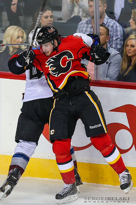 nhl hockey calgary flames vs colorado avalanche sergei belski photo