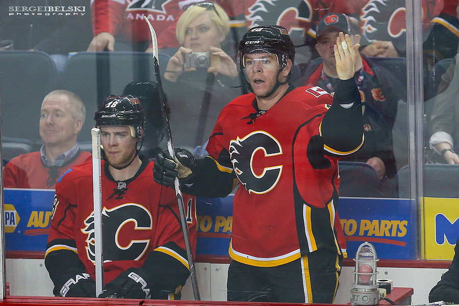 nhl hockey calgary flames vs colorado avalanche sergei belski photo