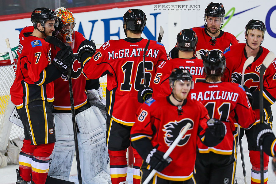 nhl hockey calgary flames vs colorado avalanche sergei belski photo