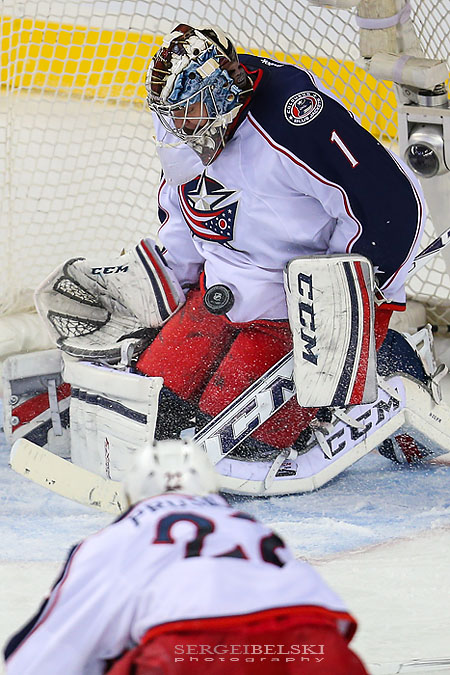 nhl hockey calgary flames vs columbus blue jackets sergei belski photo