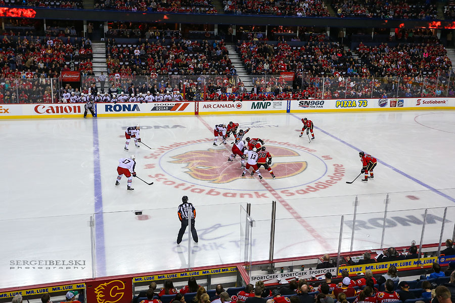 nhl hockey calgary flames vs columbus blue jackets sergei belski photo