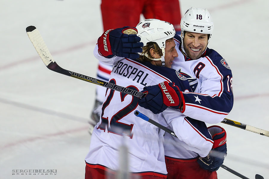 nhl hockey calgary flames vs columbus blue jackets sergei belski photo