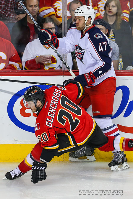 nhl hockey calgary flames vs columbus blue jackets sergei belski photo