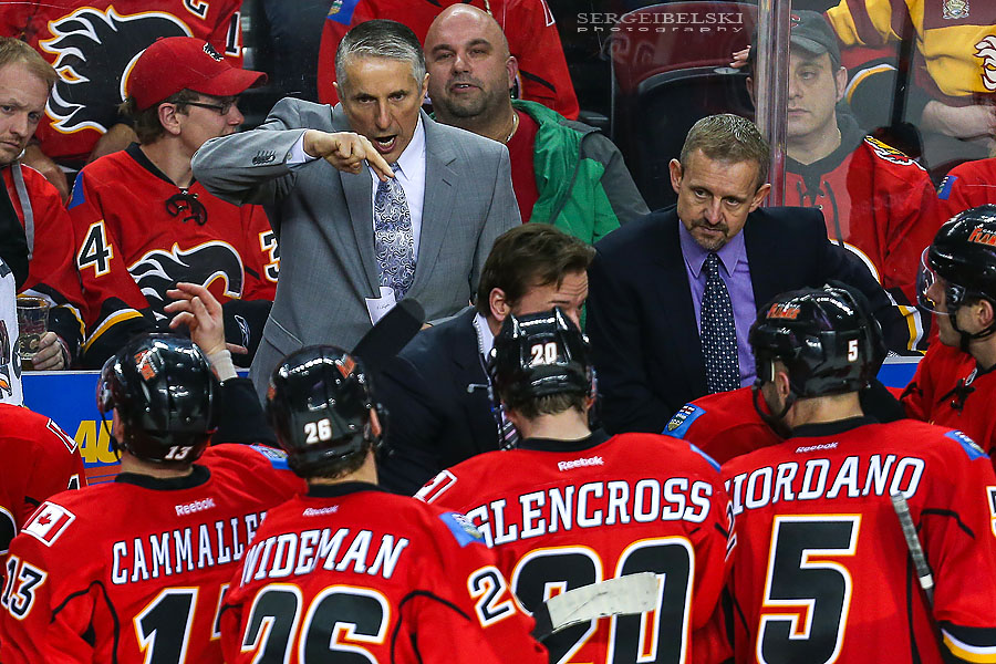 nhl hockey calgary flames vs columbus blue jackets sergei belski photo