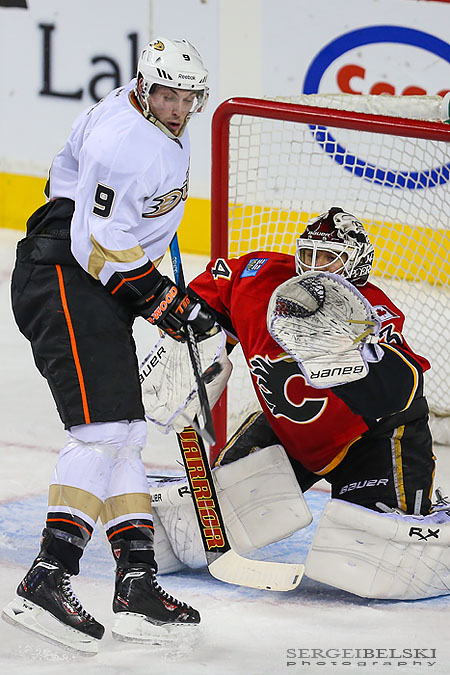 nhl hockey calgary flames vs anaheim ducks sergei belski photo