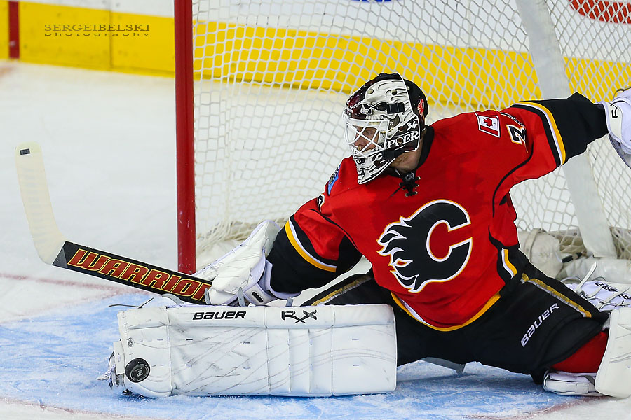 nhl hockey calgary flames vs anaheim ducks sergei belski photo