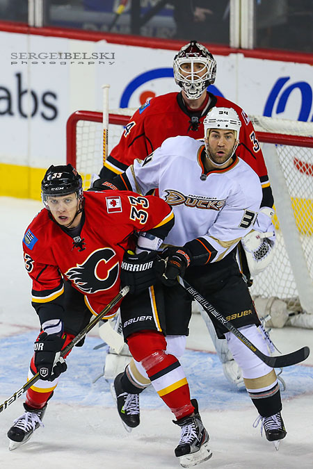 nhl hockey calgary flames vs anaheim ducks sergei belski photo
