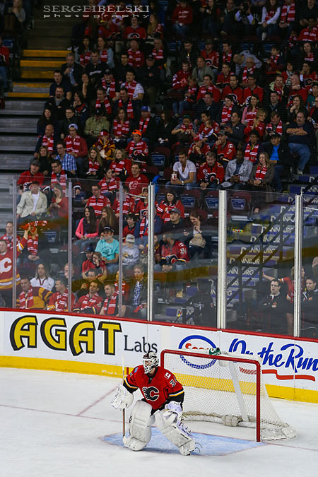 nhl hockey calgary flames vs anaheim ducks sergei belski photo