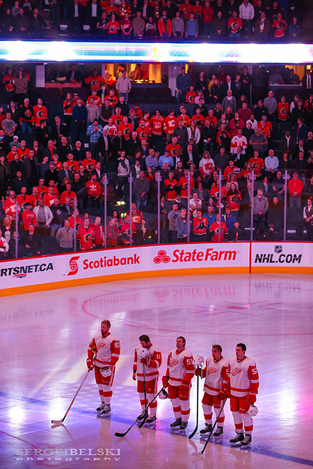 nhl hockey calgary flames vs phoenix coyotes sergei belski photo