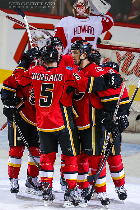 nhl hockey calgary flames vs phoenix coyotes sergei belski photo