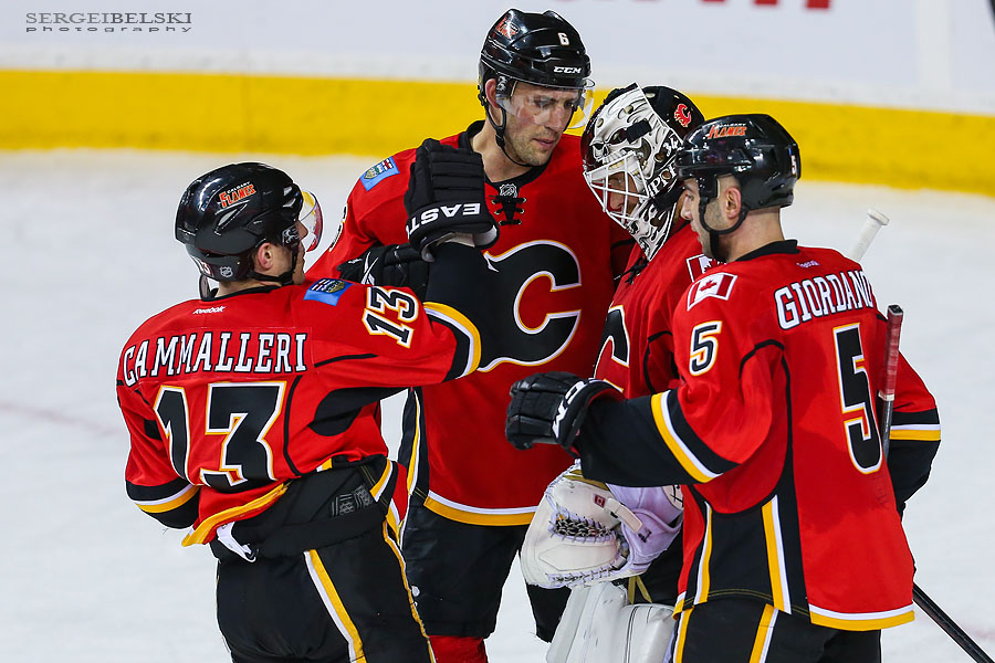 nhl hockey calgary flames vs phoenix coyotes sergei belski photo