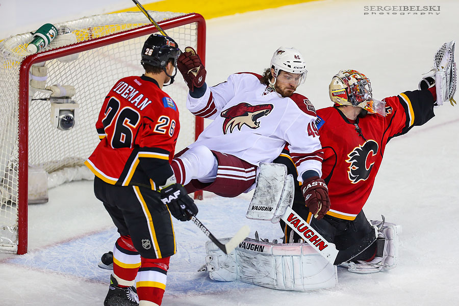 nhl hockey calgary flames vs phoenix coyotes sergei belski photo