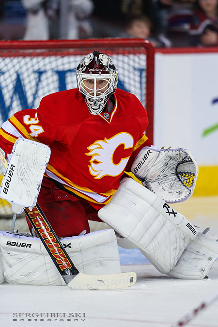 nhl hockey calgary flames vs vancouver canucks sergei belski photo