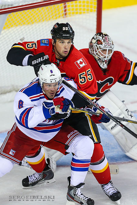 nhl hockey calgary flames vs new york rangers sergei belski photo