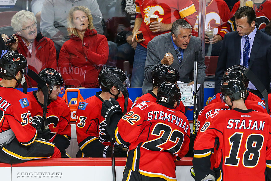 nhl hockey calgary flames vs new york rangers sergei belski photo