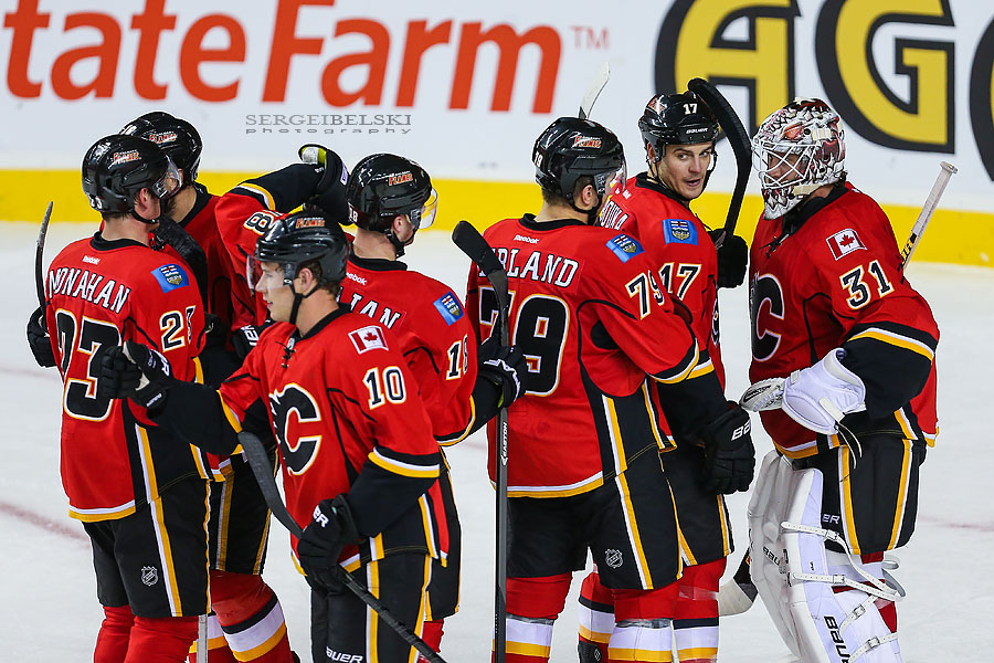 nhl hockey calgary flames vs new york rangers sergei belski photo