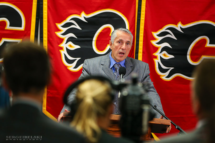 nhl hockey calgary flames vs new york rangers sergei belski photo