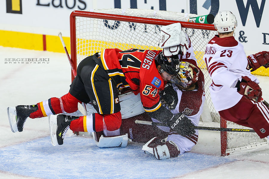nhl hockey calgary flames vs phoenix coyotes sergei belski photo