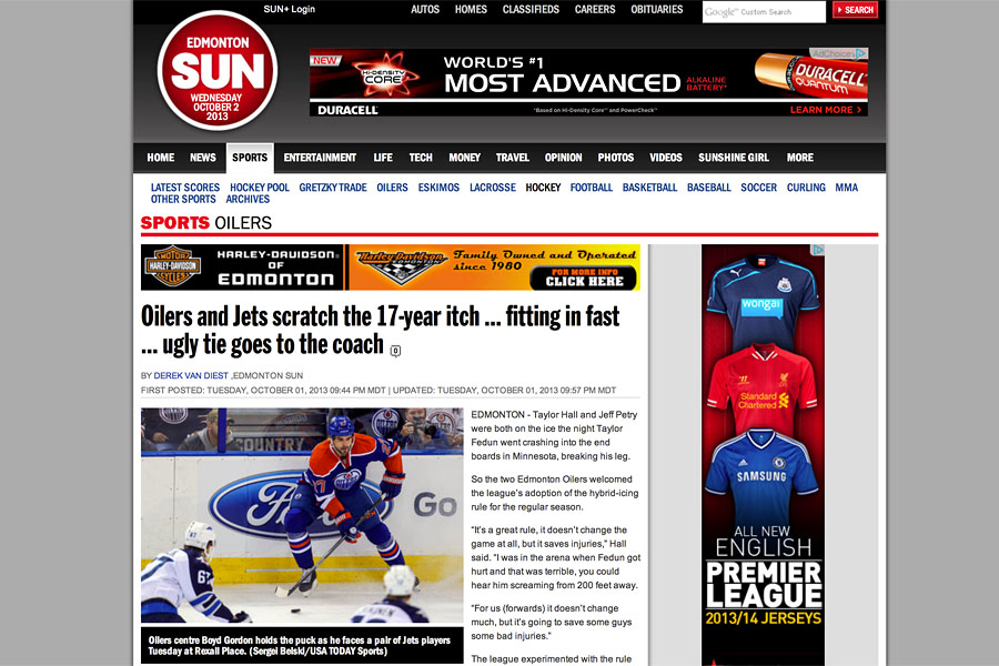 nhl hockey edmonton oilers vs winnipeg jets sergei belski photo