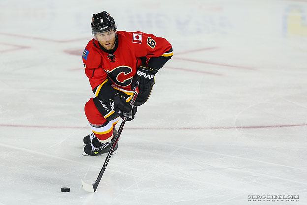 nhl hockey calgary flames vs vancouver canucks sergei belski photo