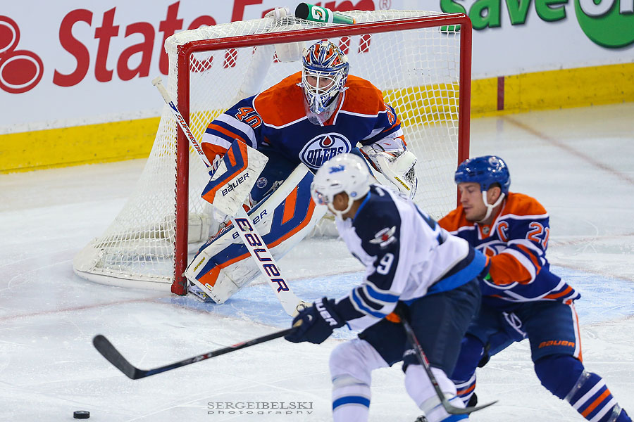 nhl hockey edmonton oilers vs winnipeg jets sergei belski photo