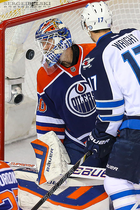 nhl hockey edmonton oilers vs winnipeg jets sergei belski photo