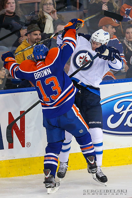 nhl hockey edmonton oilers vs winnipeg jets sergei belski photo
