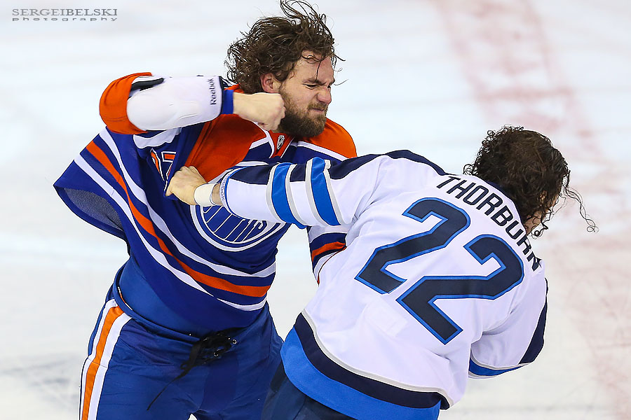 nhl hockey edmonton oilers vs winnipeg jets sergei belski photo