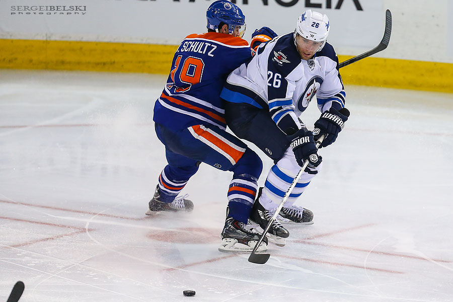 nhl hockey edmonton oilers vs winnipeg jets sergei belski photo
