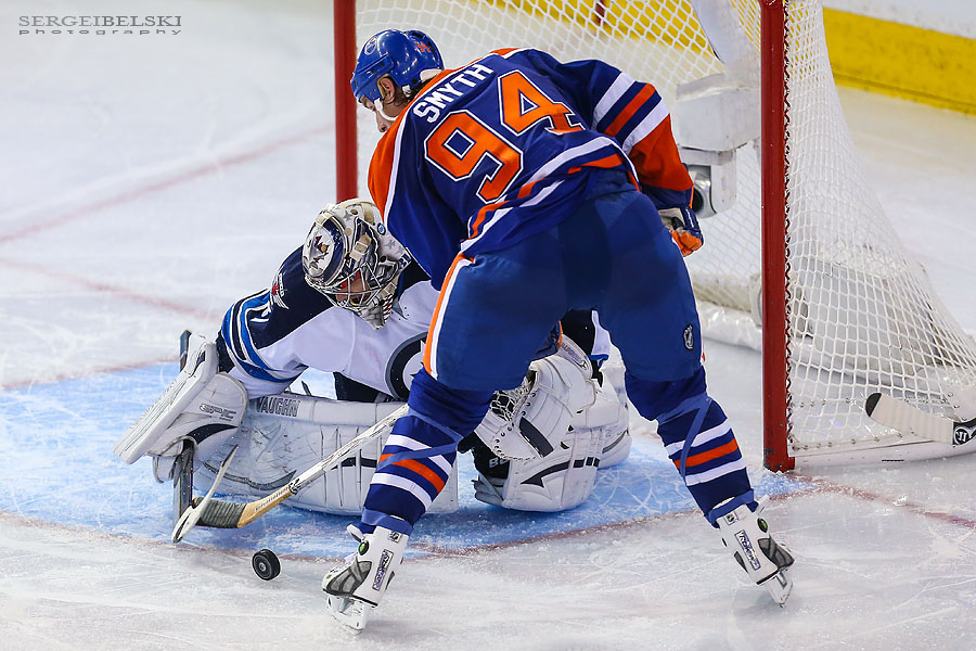 nhl hockey edmonton oilers vs winnipeg jets sergei belski photo