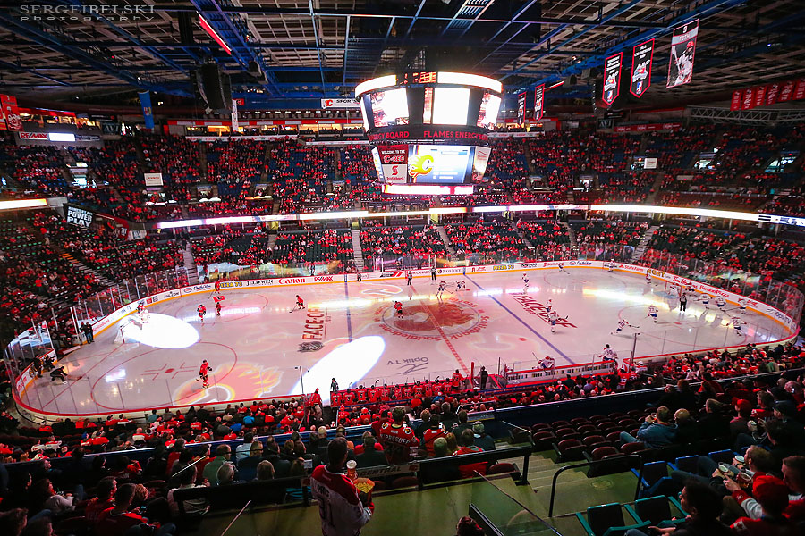 nhl hockey calgary flames vs montreal canadiens sergei belski photo