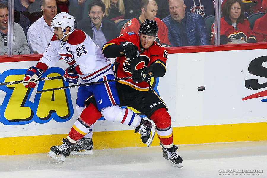 nhl hockey calgary flames vs montreal canadiens sergei belski photo