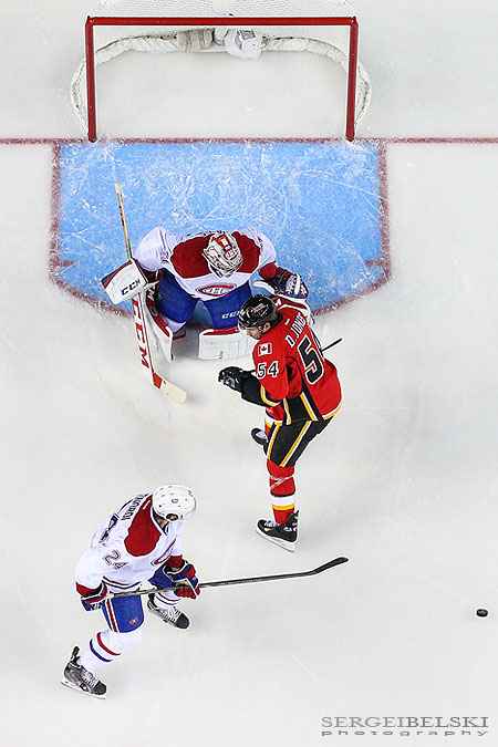 nhl hockey calgary flames vs montreal canadiens sergei belski photo