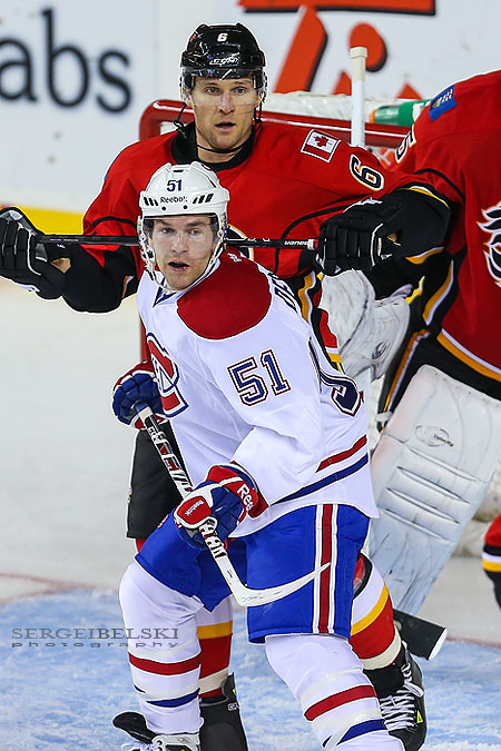 nhl hockey calgary flames vs montreal canadiens sergei belski photo