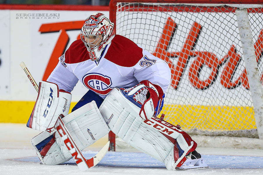 nhl hockey calgary flames vs montreal canadiens sergei belski photo