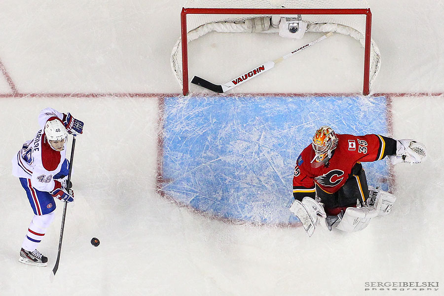 nhl hockey calgary flames vs montreal canadiens sergei belski photo