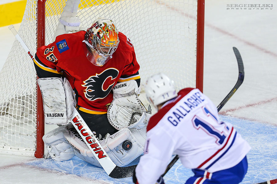 nhl hockey calgary flames vs montreal canadiens sergei belski photo