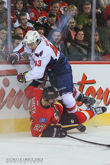 nhl hockey calgary flames vs washington capitals sergei belski photo