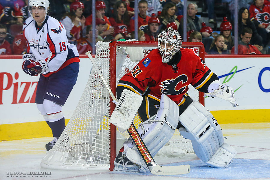 nhl hockey calgary flames vs washington capitals sergei belski photo