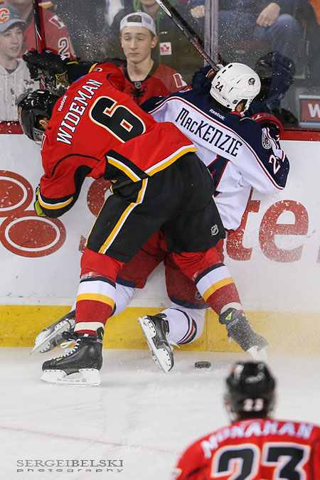 nhl hockey calgary flames vs columbus blue jackets sergei belski photo