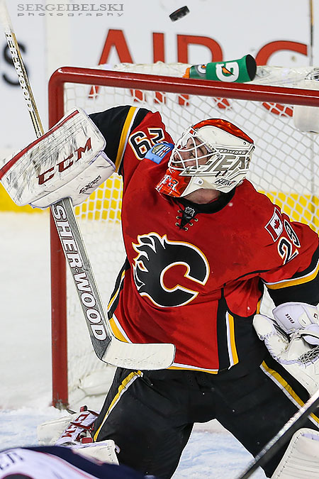 nhl hockey calgary flames vs columbus blue jackets sergei belski photo