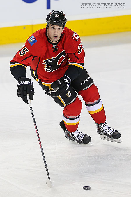 nhl hockey calgary flames vs columbus blue jackets sergei belski photo