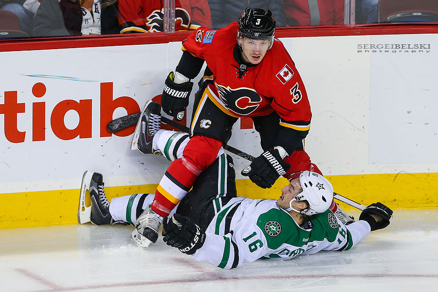 nhl hockey calgary flames vs dallas stars sergei belski photo