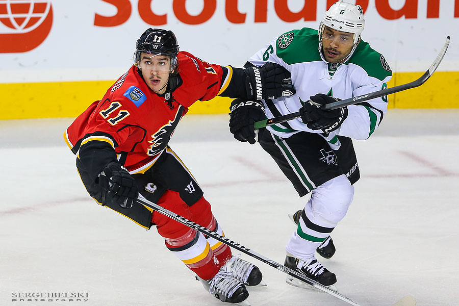 nhl hockey calgary flames vs dallas stars sergei belski photo